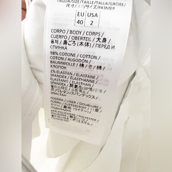 Eleventy Platinum High Waist White Cotton Pleated Belted Skort Size 2 - Picture 5 of 5